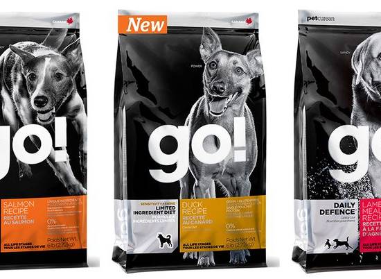 Упаковки корма Go! для собак