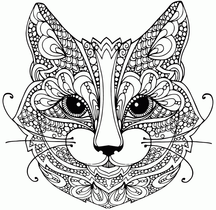 Антистресс-раскраска кошки
