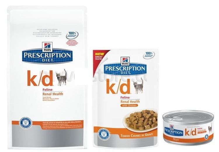 Корм для кошек Hill’s Prescription Diet Feline k/d при МКБ