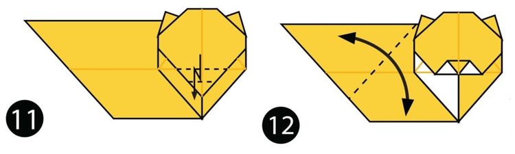 Как сделать оригами кота