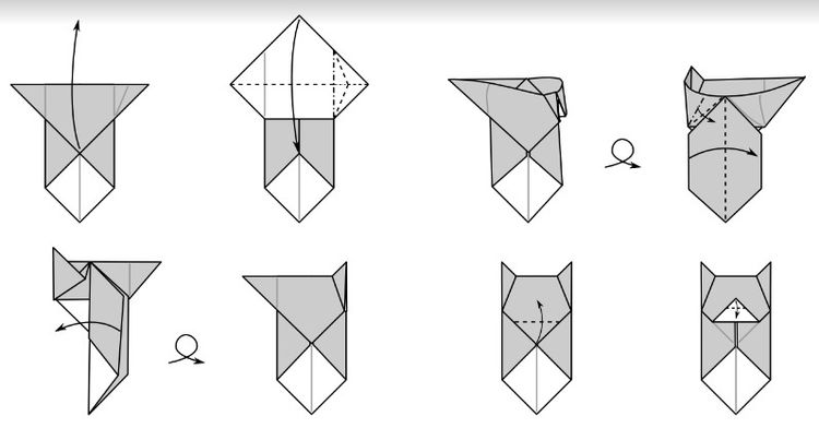 Закладка для книжки оригами кот